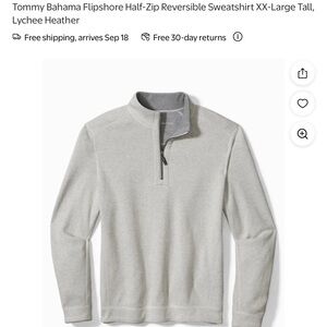 Tommy Bahama Lychee Heather Zip-Up Sweater
